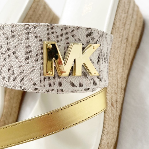 Women Michael Kors Sidney Mid Wedge Slip On Sandal - Picture 9 of 11